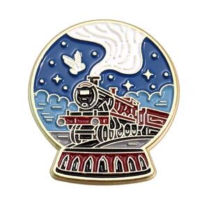 Harry Potter Hogwarts Express Fantasy Snow globe pin (New)